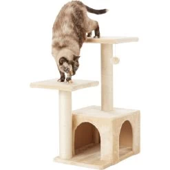 Frisco 28-in Faux Fur Cat Tree & Condo
