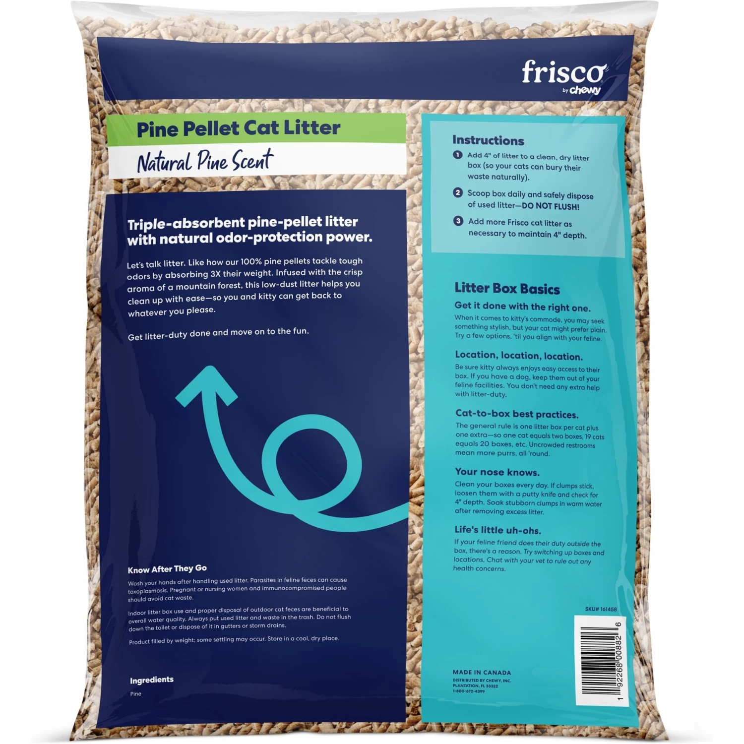 Frisco Pine Pellet Unscented Non-Clumping Wood Cat Litter - Image 3