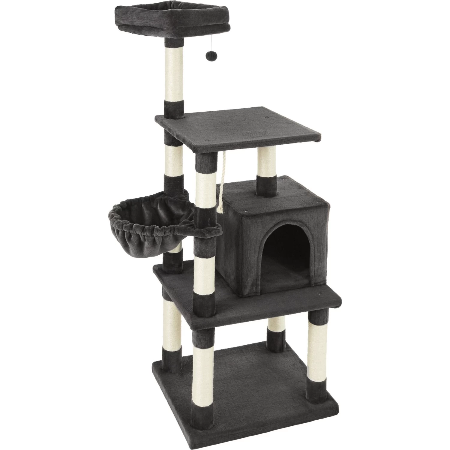 Frisco 59-in Faux Fur Cat Tree & Condo - Image 8