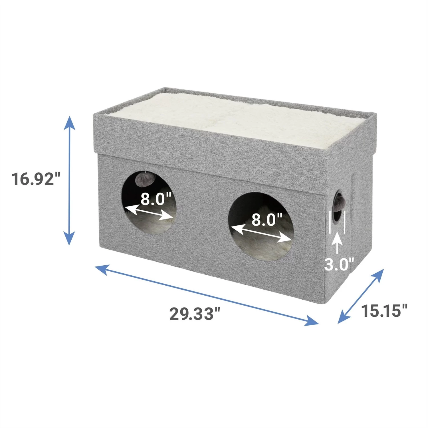 Frisco Double Cube Stackable And Collapsible Cat Condo - Image 2