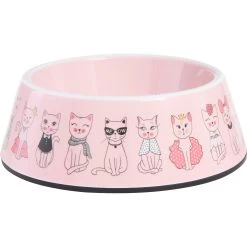 Frisco Pink Cute Cats Melamine Bowl
