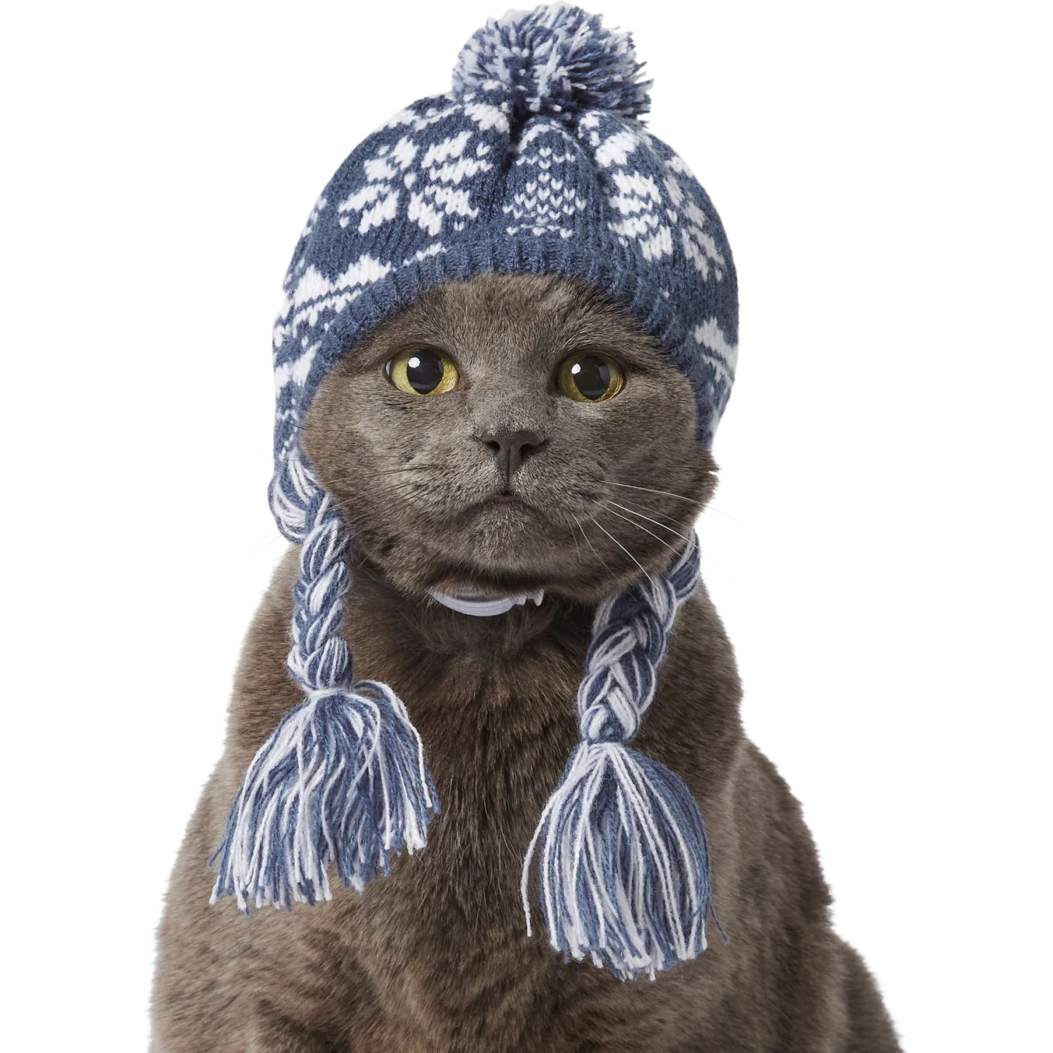 Frisco Fair Isle Dog & Cat Knitted Hat, Navy - Image 3