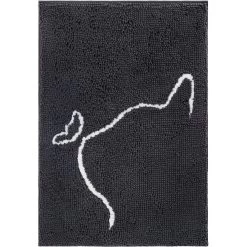 Frisco Microfiber Chenille Cat Silhouette Litter Mat