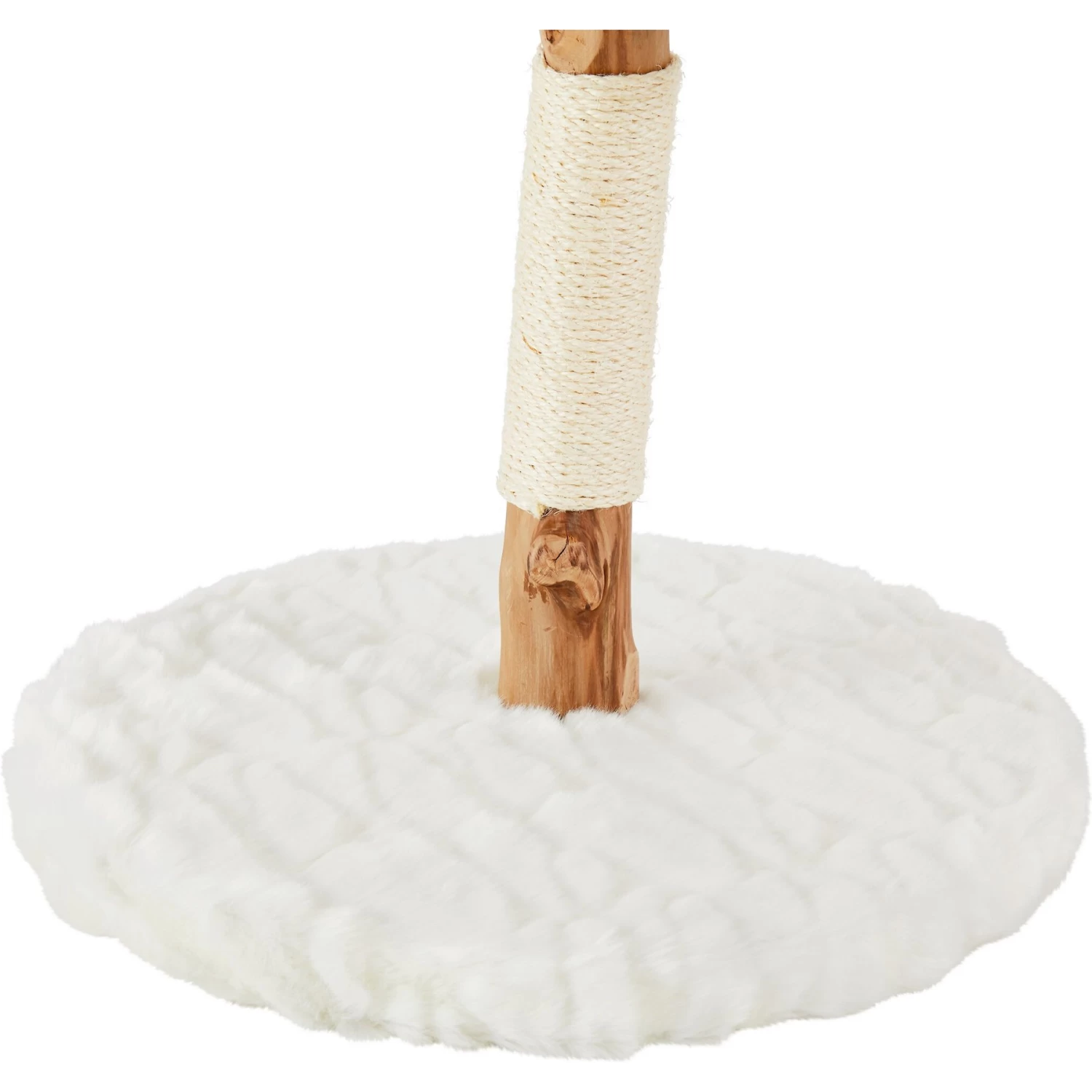 Frisco Natural Wood Modern Cat Tree With Toy, Ivory, Small - Image 6
