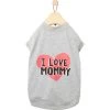 Frisco I Love Mommy Dog & Cat T-Shirt, Gray