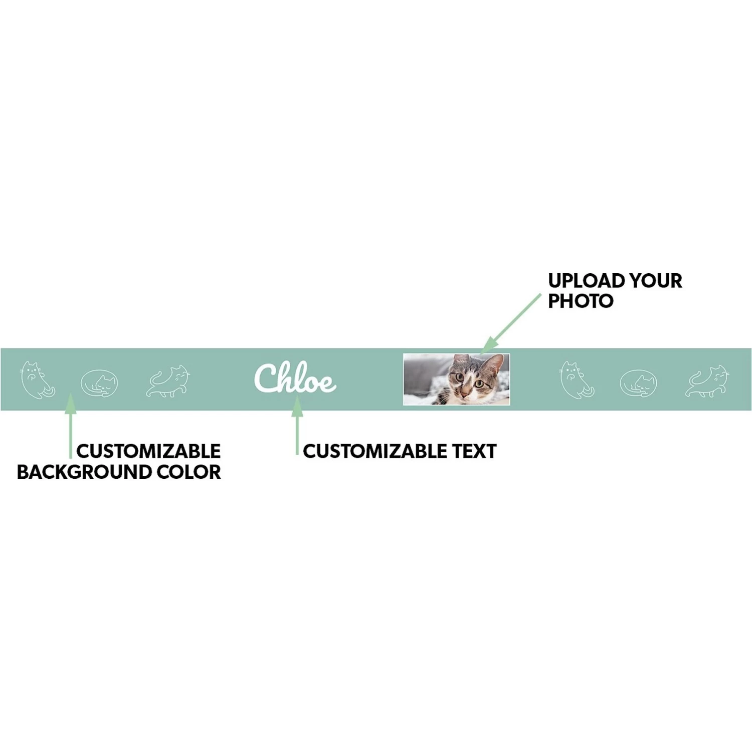 Frisco Playful Kitty Ceramic Personalized Cat Bowl, 1-cup, 8oz - Image 2