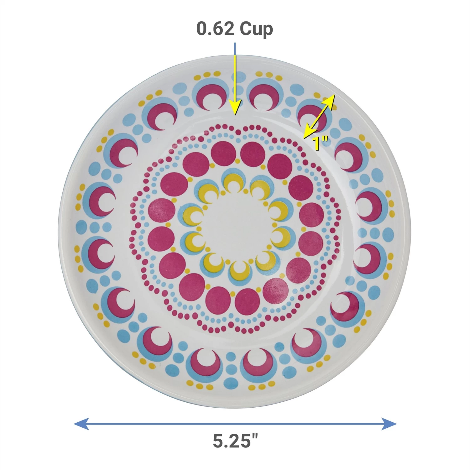 Frisco Kaleidoscope Pattern Non-skid Ceramic Cat Dish - Image 2