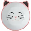 Frisco Cat Face Non-skid Ceramic Cat Bowl, Pink