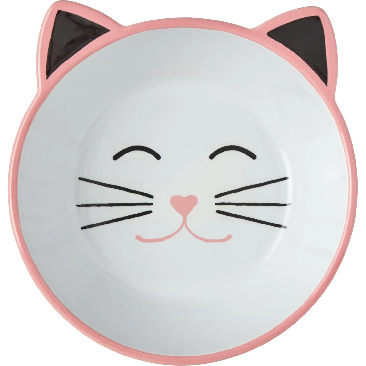 Frisco Cat Face Non-skid Ceramic Cat Bowl, Pink