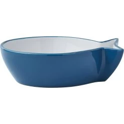 Frisco Fish Shaped Non-skid Ceramic Cat Bowl