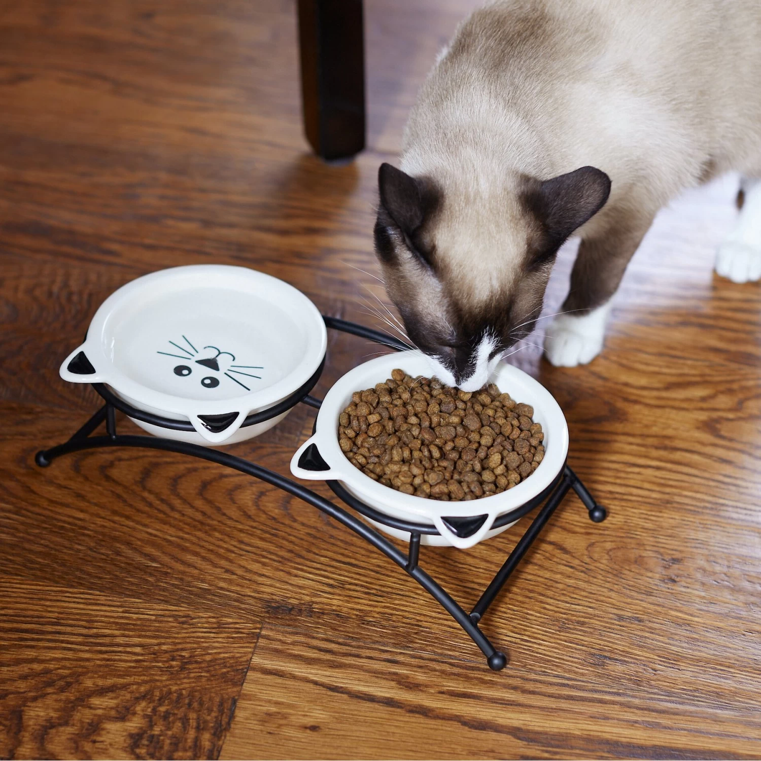 Frisco Cat Face Non-skid Elevated Double Ceramic Cat Bowl - Image 3