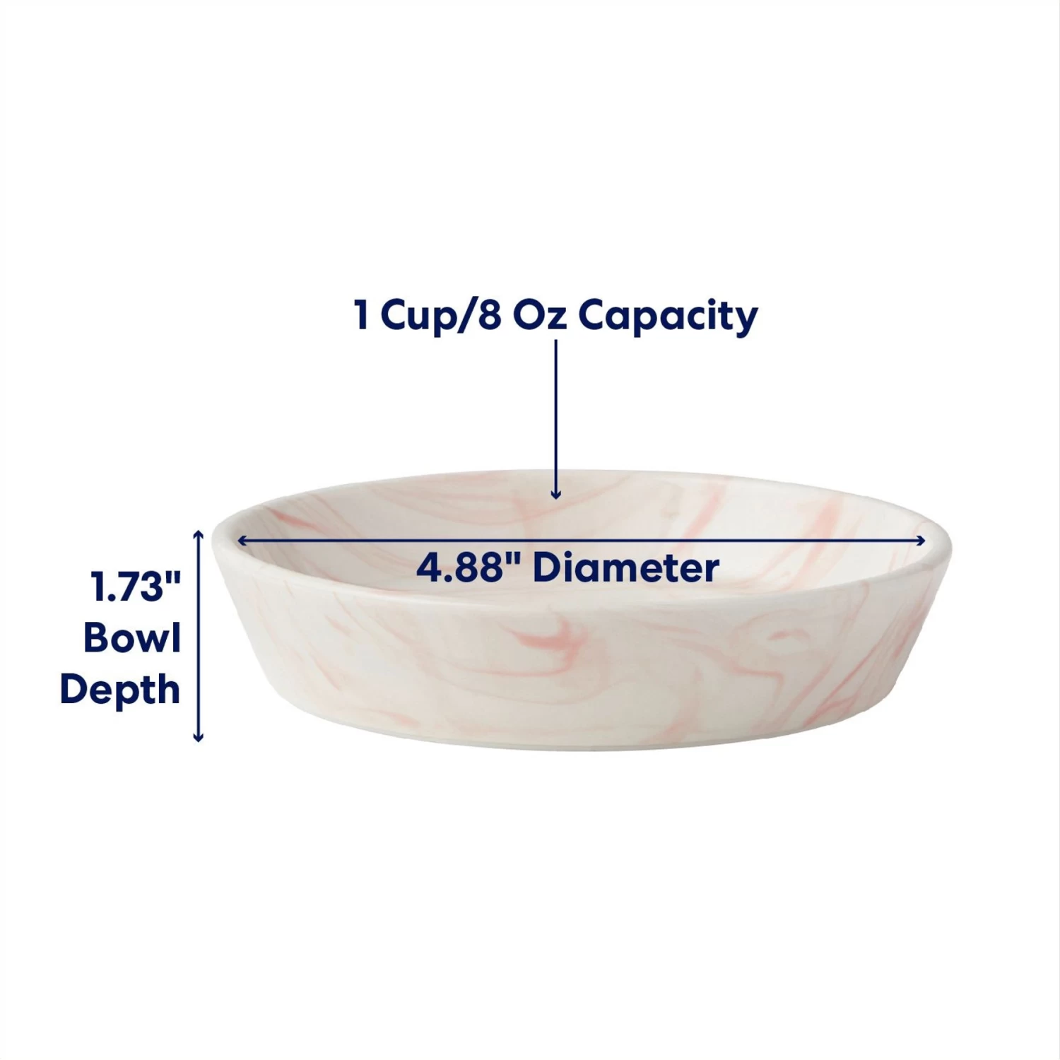 Frisco Marble Design Non-skid Ceramic Cat Bowl - Image 2