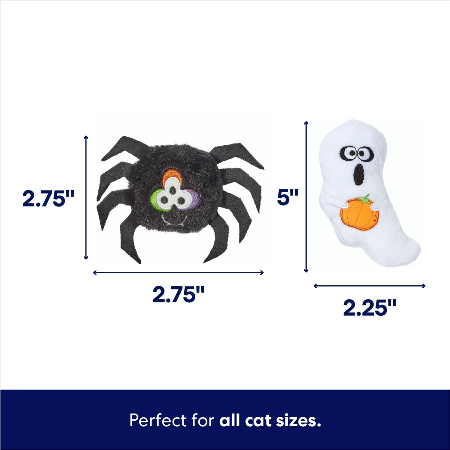 Frisco Halloween Spider & Ghost Plush Cat Toy With Catnip, 2 Count - Image 2