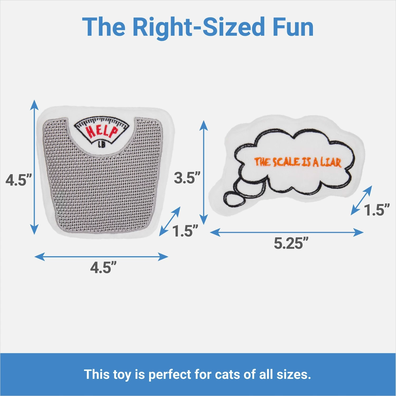 Frisco Scale & Message Bubble Plush Cat Toy With Catnip, 2 Count - Image 2