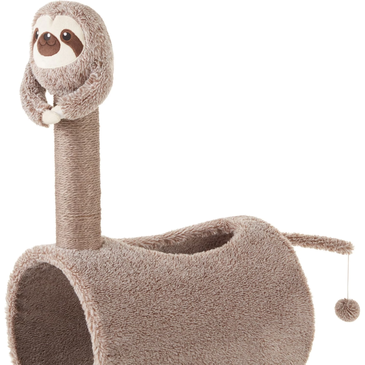 Frisco Animal Series Cat Tunnel With Scratching Post, Sloth - Image 3
