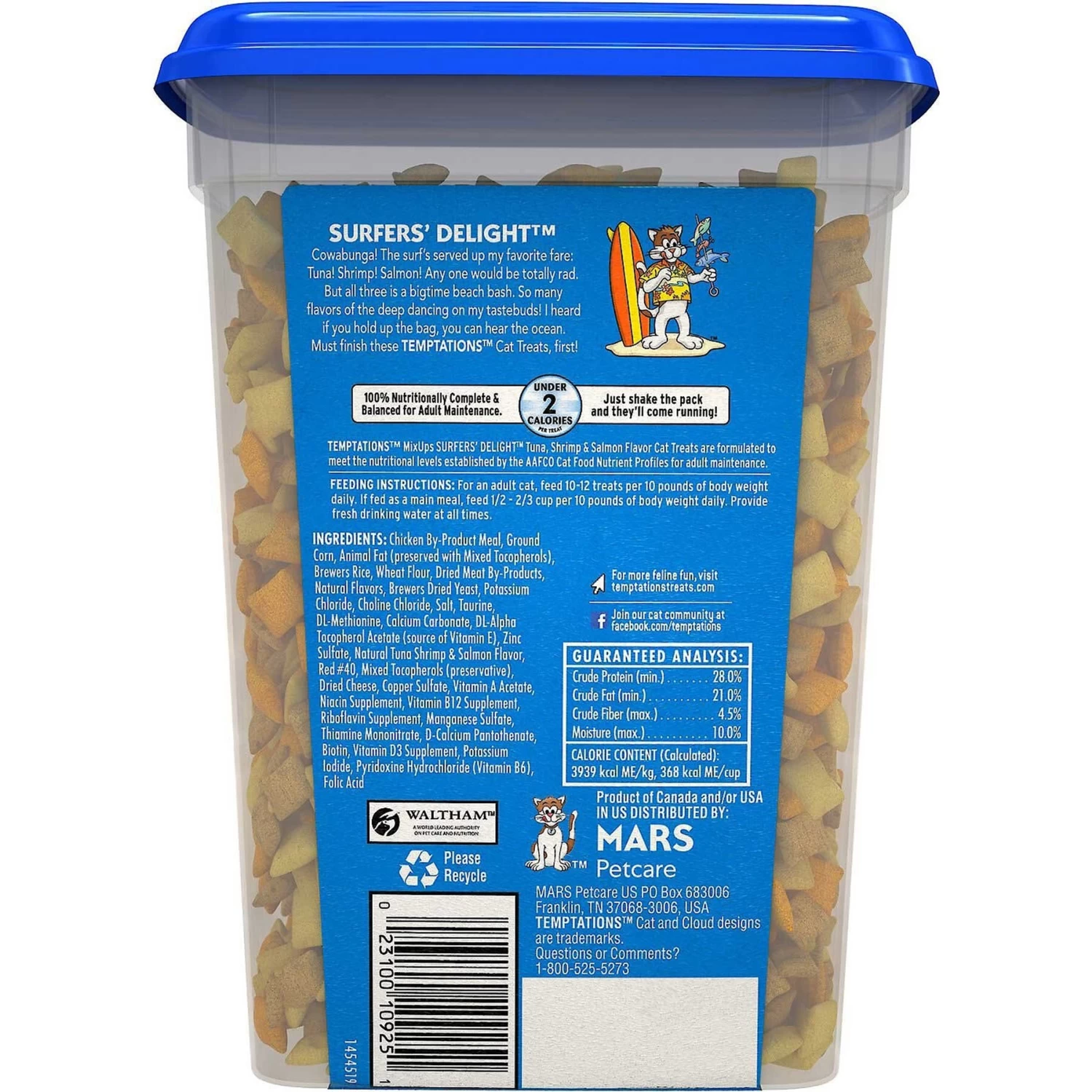 Temptations MixUps Surfers' Delight Flavor Soft & Crunchy Cat Treats & Frisco Colorful Springs Cat Toy - Image 3