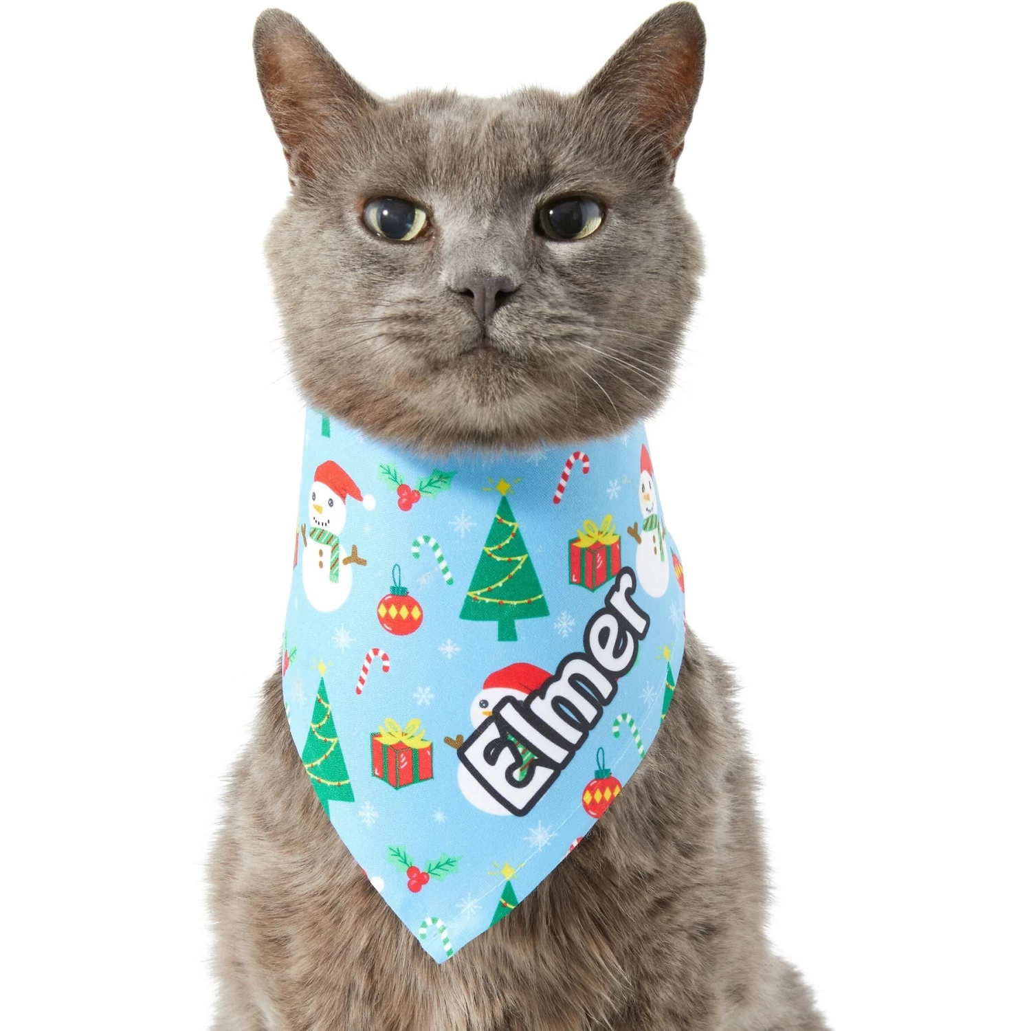 Frisco Snowman & Presents Personalized Dog & Cat Bandana - Image 8