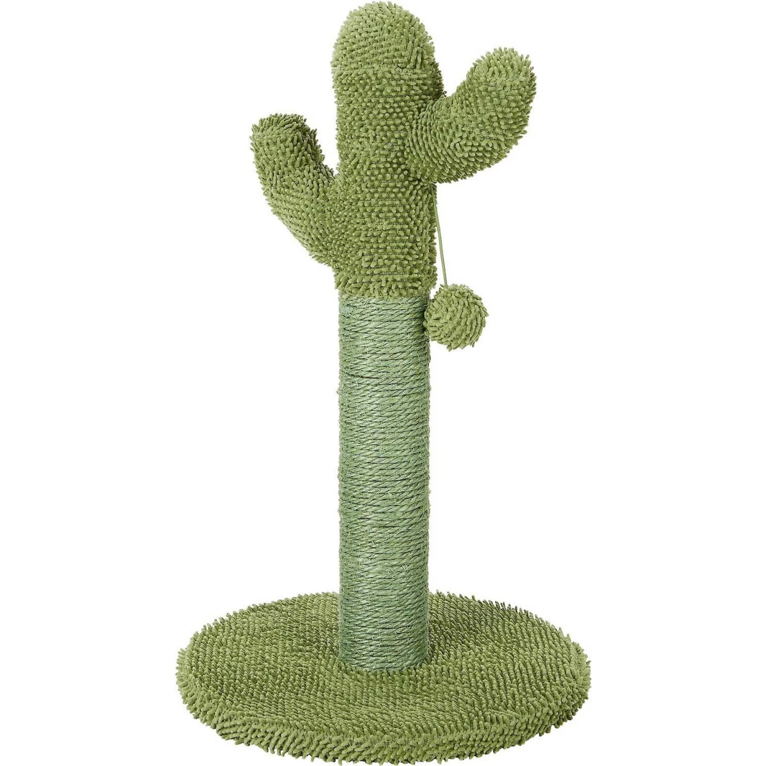 Frisco Cactus Cat Scratching Post & Frisco Dangly Avocado Buddy Plush Cat Toy With Catnip - Image 2