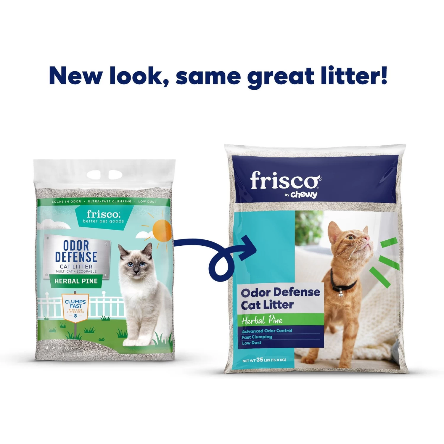 Frisco Odor Defense Herbal Pine Scented Clumping Clay Cat Litter - Image 2