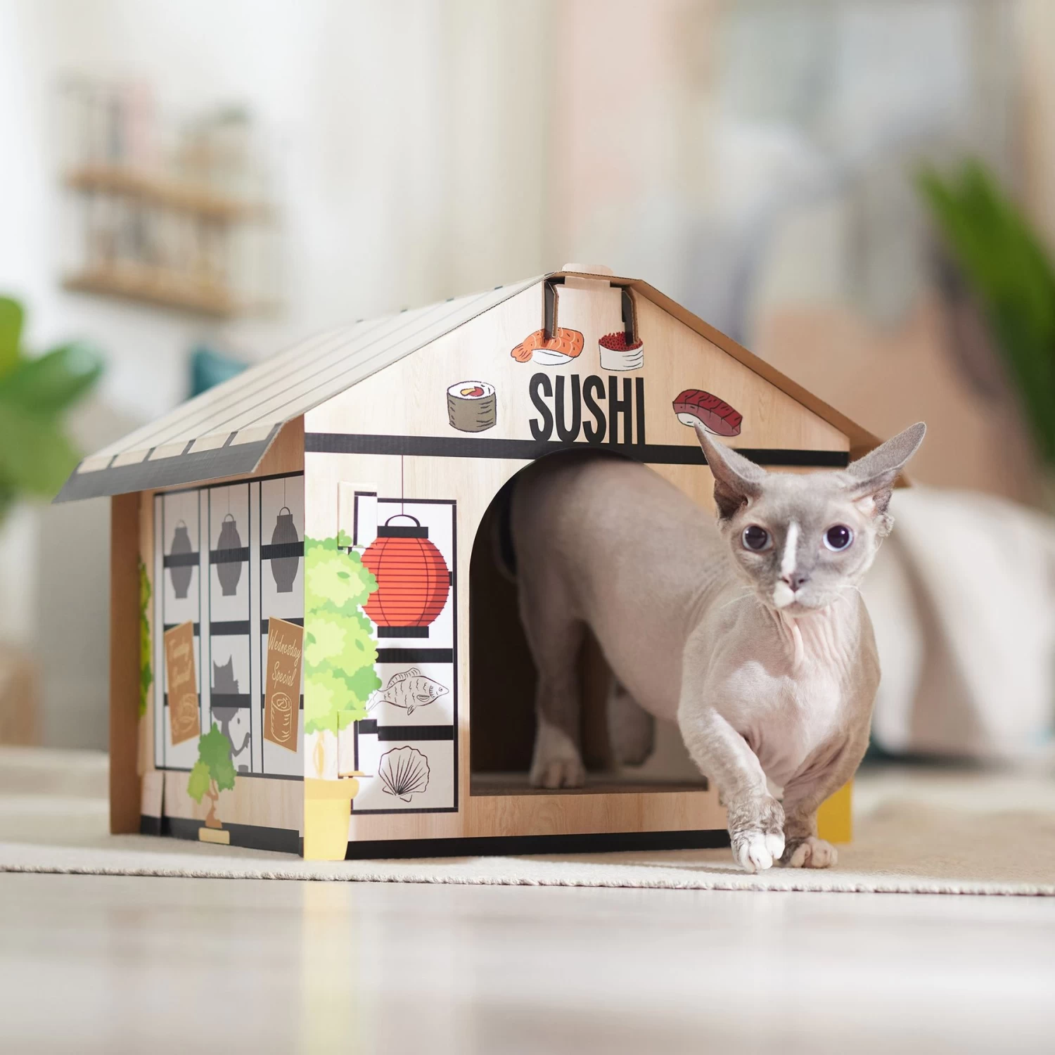 Frisco Sushi Shop Cardboard Cat House - Image 4