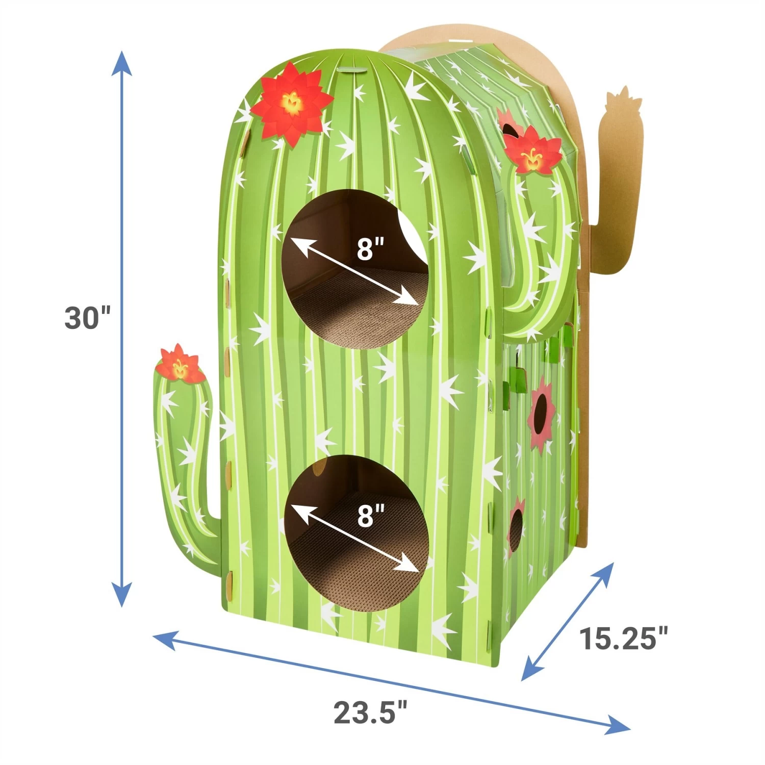 Frisco Cactus Cardboard Cat House, 2-Story - Image 2