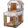 Frisco Farmhouse Cardboard Cat House, 2-Story
