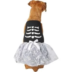 Frisco Silver Metallic Skull Dog & Cat Dress