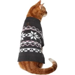 Frisco Gray Chevron Print Dog & Cat Sweater