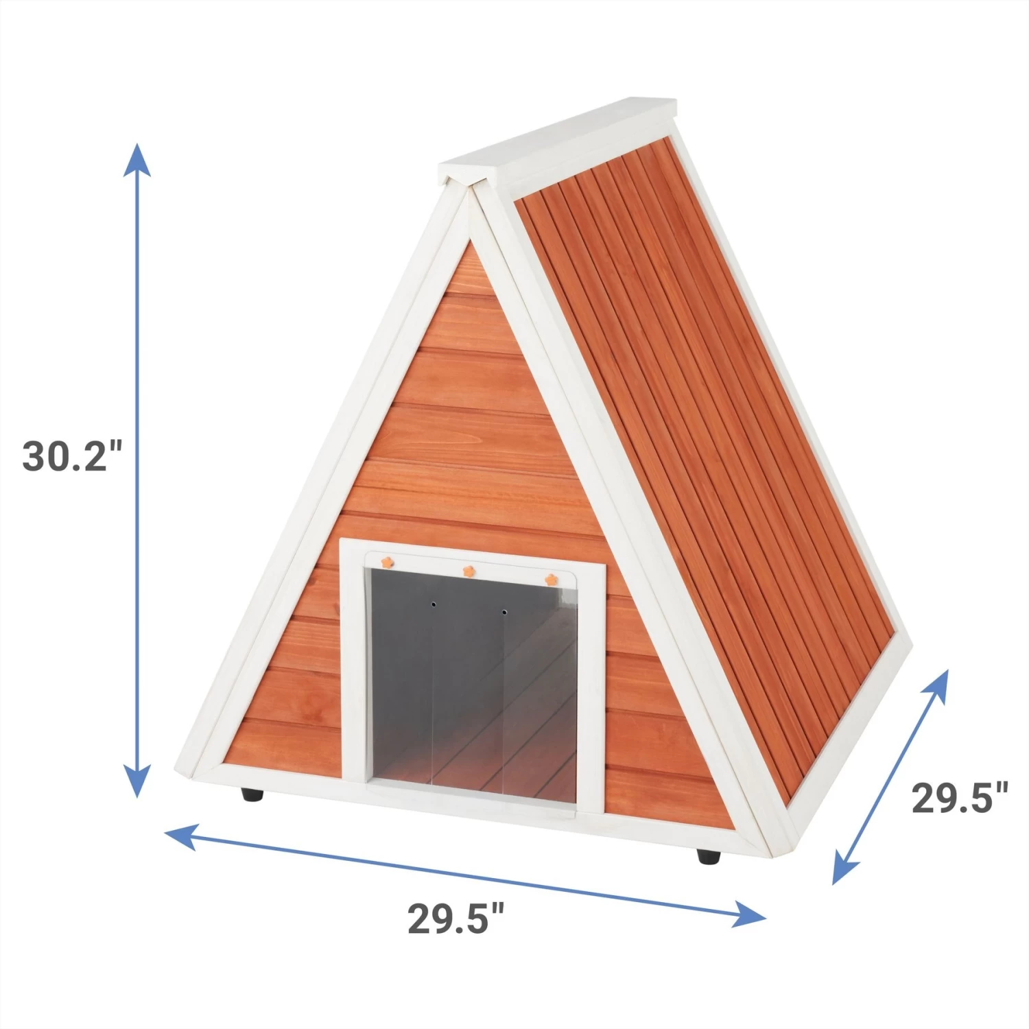 Frisco Outdoor Wooden A-Frame Cat House - Image 2