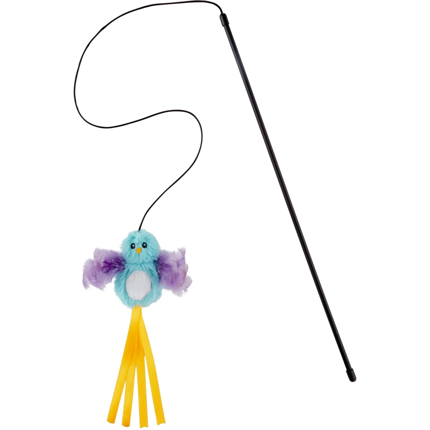 Frisco Bird With Feathers Teaser Wand Cat Toy With Catnip + 3 Items - Image 4