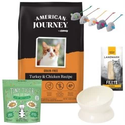 American Journey Turkey & Chicken Recipe Grain-Free Dry Cat Food + 4 Items