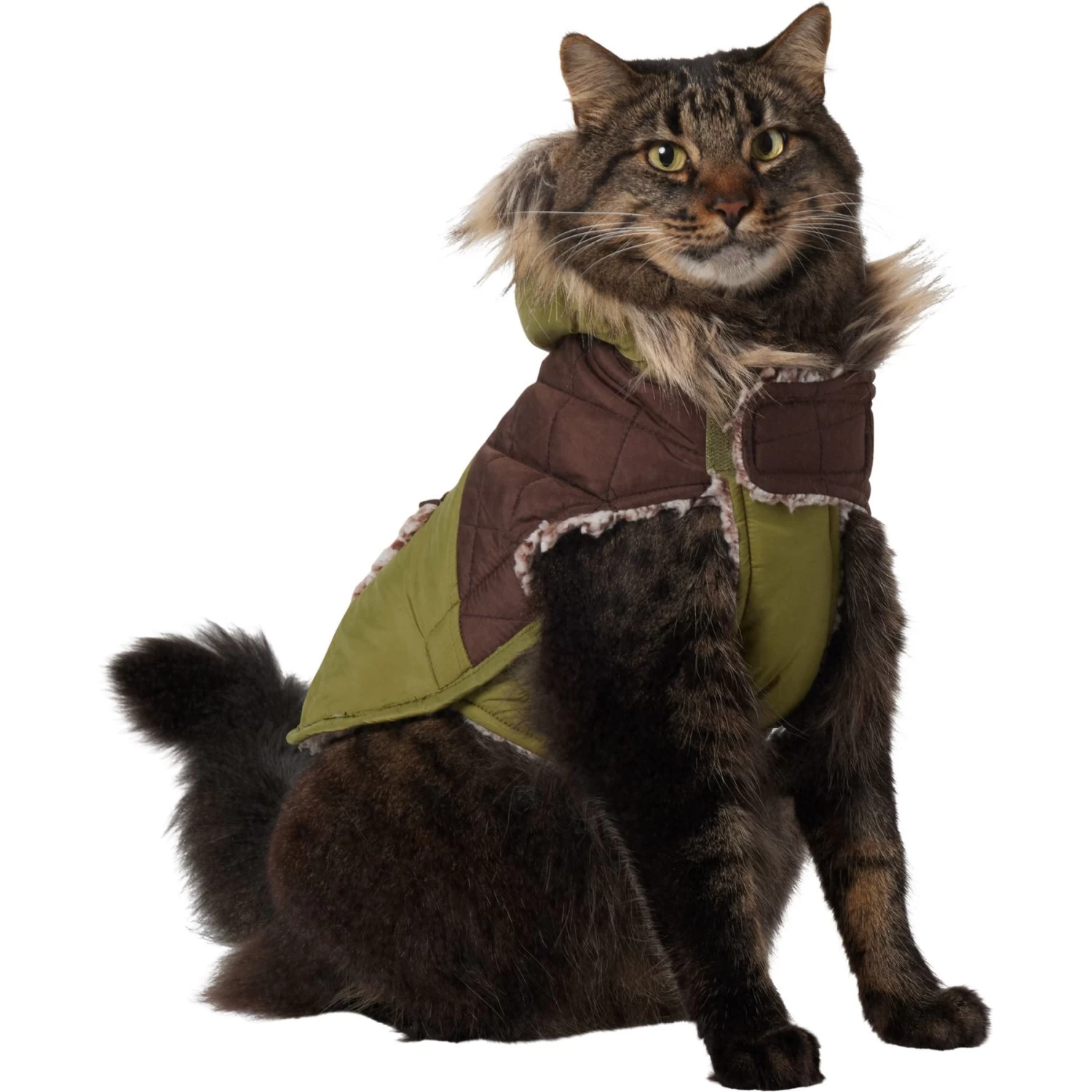 Frisco Heavy Weight 2-Tone Sherpa Lined Hybrid Quilted Dog & Cat Parka