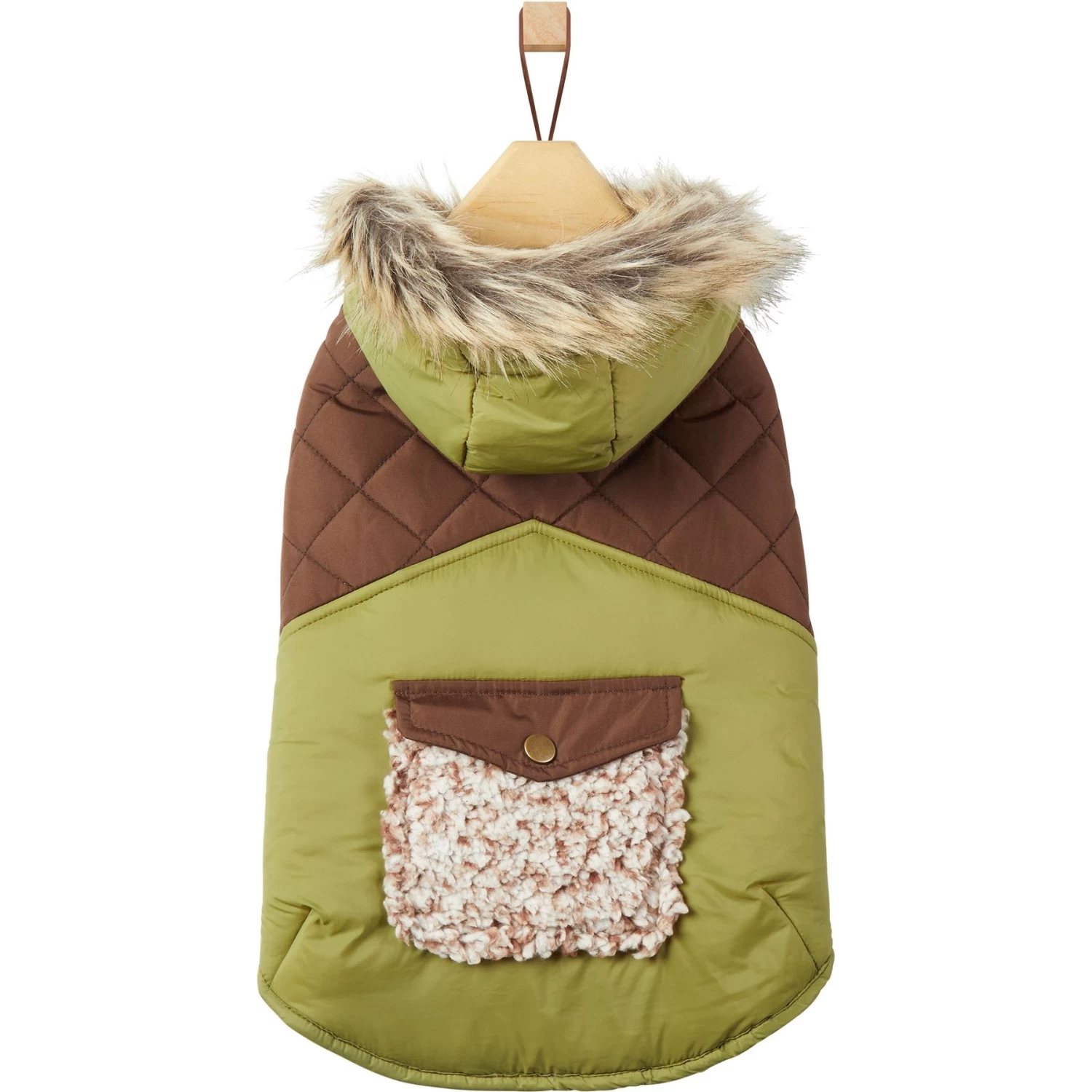 Frisco Heavy Weight 2-Tone Sherpa Lined Hybrid Quilted Dog & Cat Parka - Image 4