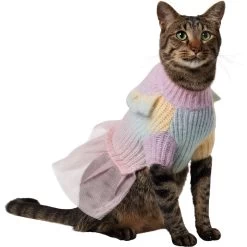 Frisco Rainbow Dog & Cat Sweater Dress