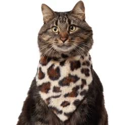 Frisco Leopard Faux Fur Dog & Cat Bandana