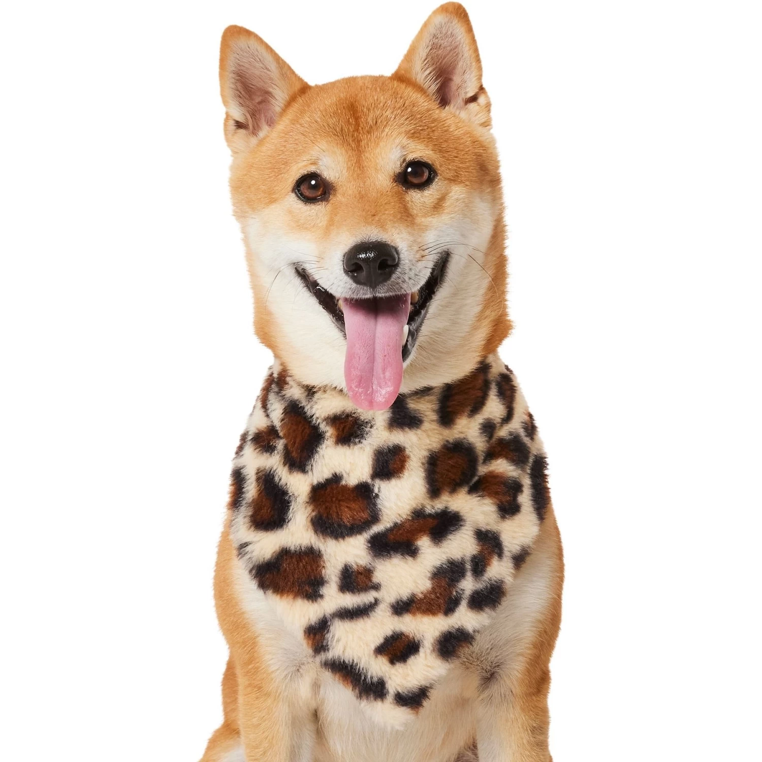 Frisco Leopard Faux Fur Dog & Cat Bandana - Image 3