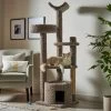Frisco 64-in Real Carpet Wooden Cat Tree And Condo