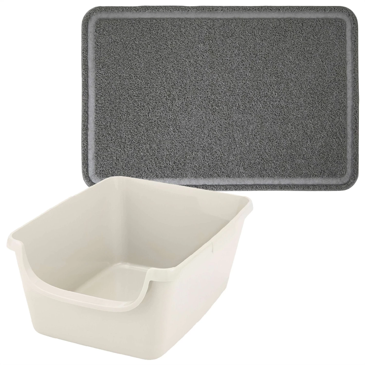 Frisco High Sided Cat Litter Box, Extra Large & Frisco Rectangular Cat Litter Mat