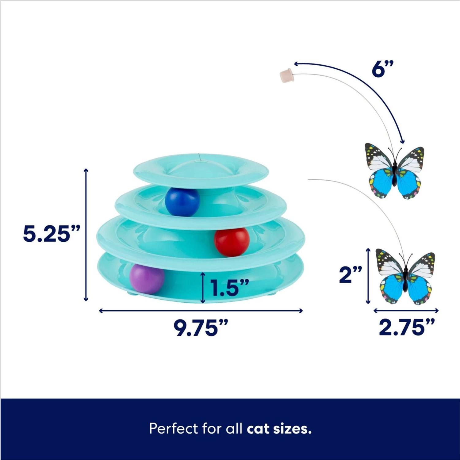 Frisco Butterfly Cat Tracks Cat Toy & Frisco Bee & Leaf Cat Tracks Cat Toy With Catnip - Image 3